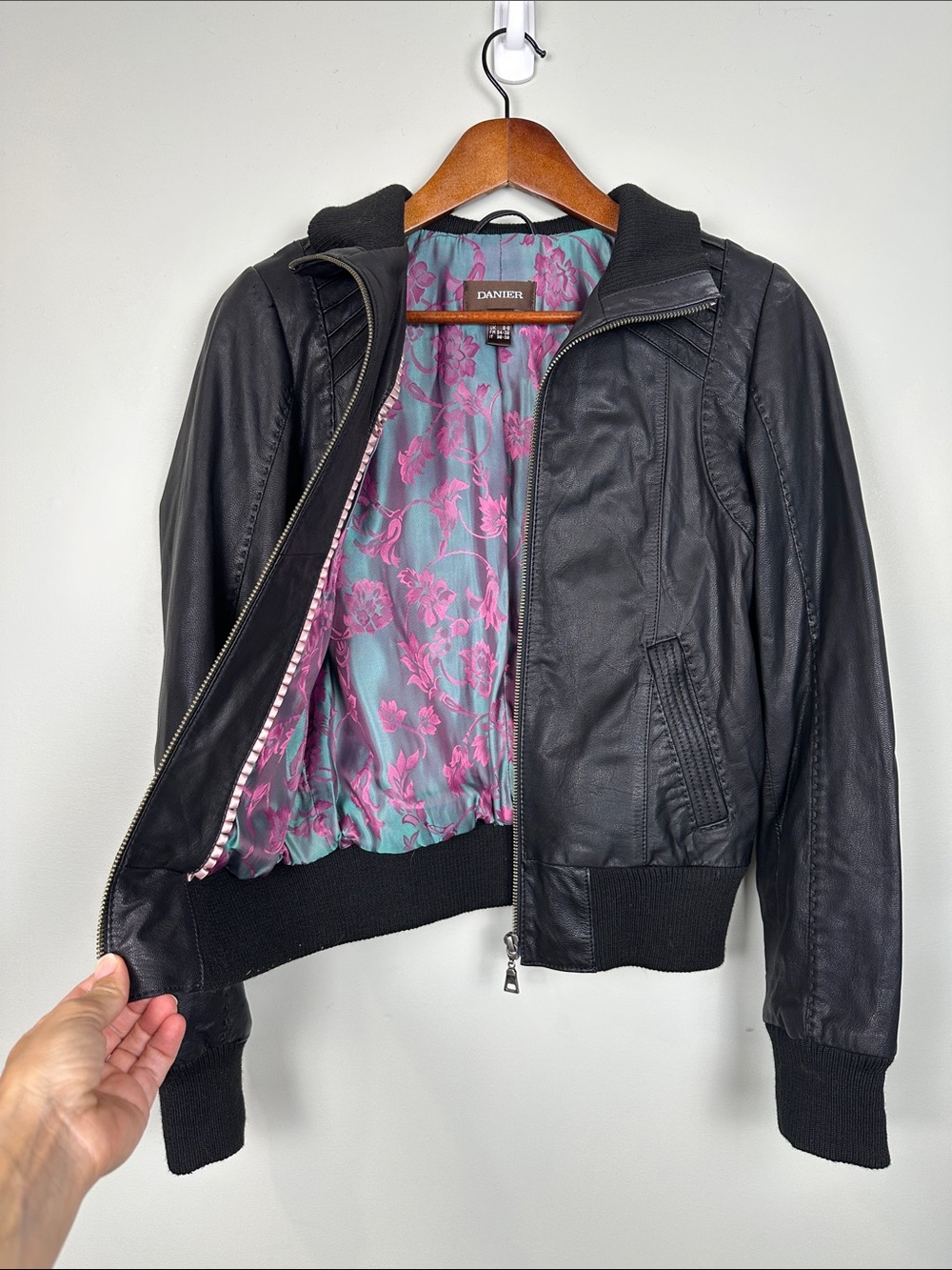 4. Danier leather bomber jacket
